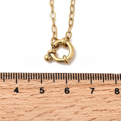 304 Stainless Steel Cable Chain Necklaces with Spring Ring Clasps for Women X-NJEW-Z091-15G-1