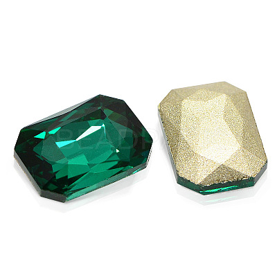 Faceted Rectangle K9 Glass Pointed Back Rhinestone Cabochons RGLA-A017-10x14mm-SM-1
