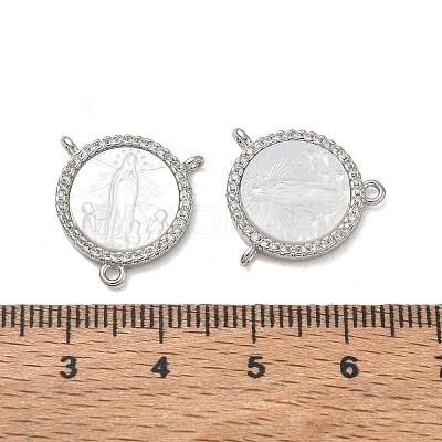 Brass Micro Pave Clear Cubic Zirconia Chandelier Component Links CU-CBA5585-03P-02-1