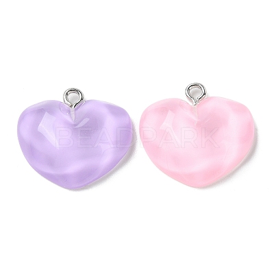 Translucent Resin Pendants RESI-A025-06C-1