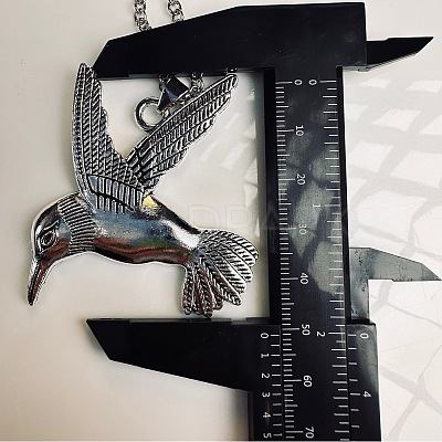 Vintage Alloy Flying Bird Pendant Necklaces for Men Women SG2884-1