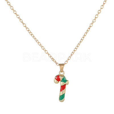 Christmas Alloy Enamel Pendant Necklaces for Women FS-WG670C8-02-1