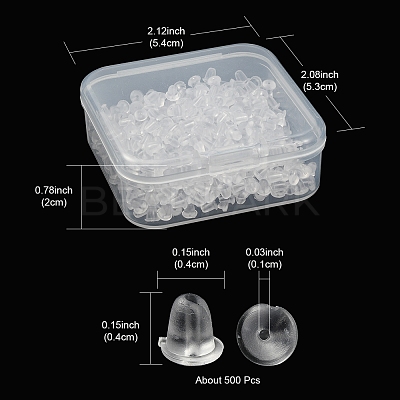 500Pcs Plastic Ear Nuts KY-FS0001-09-1