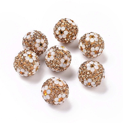 Polymer Clay Rhinestone Beads RB-L029-03-1