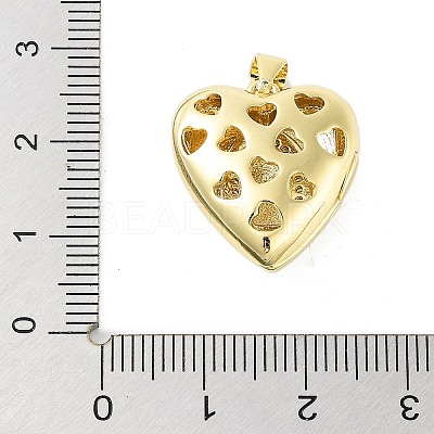 Rack Plating Brass Micro Pave Clear Cubic Zirconia Pendants KK-A208-04G-01-1