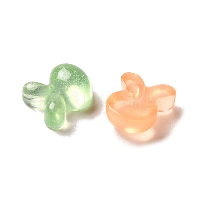 Transparent Resin Decoden Cabochons with Glitter Powder RESI-E053-08D-1