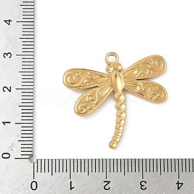 304 Stainless Steel Dragonfly Pendants STAS-S186-08C-G-1