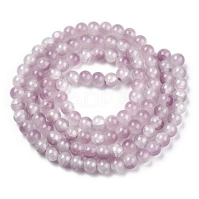 Crackle Baking Paint Imitation Jade Glass Beads Strands DGLA-T003-10mm-04-1