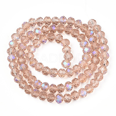 Electroplate Glass Beads Strands EGLA-A034-T6mm-L22-1