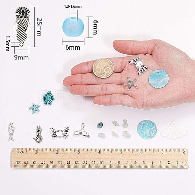 DIY Ocean Theme Earring Making DIY-SC0008-63-1