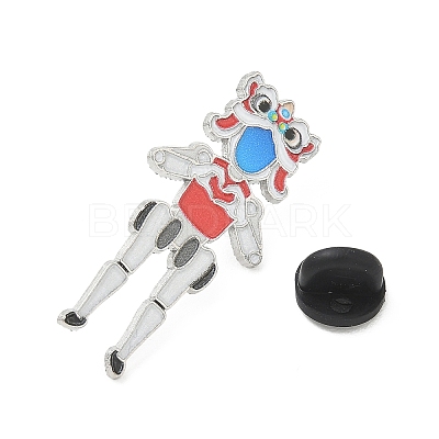 Kung Fu Lion Robot Enamel Pins JEWB-F047-01A-P-1