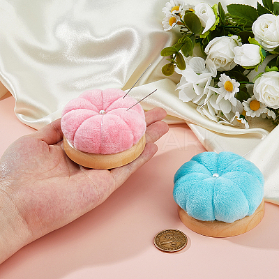 2Pcs 2 Colors Velvet Needle Pin Cushions TOOL-FH0001-77-1