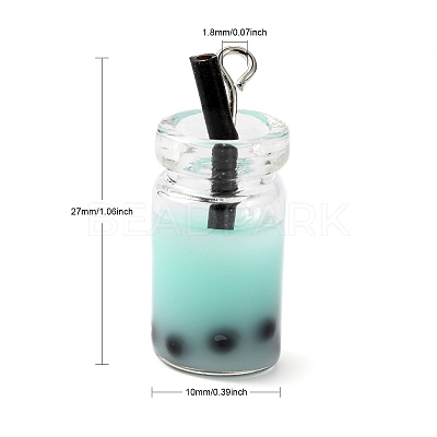 Glass Bottle Pendants X-CRES-N017-03D-1