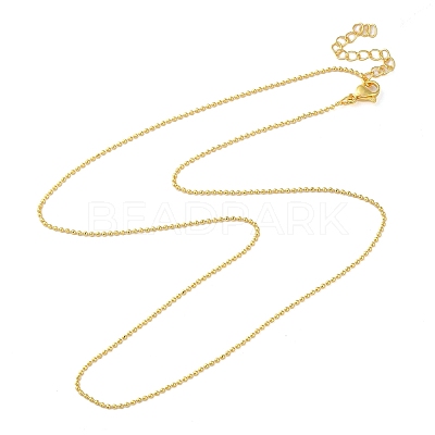 Rack Plating Brass Ball Chain Necklaces NJEW-K256-02G-1