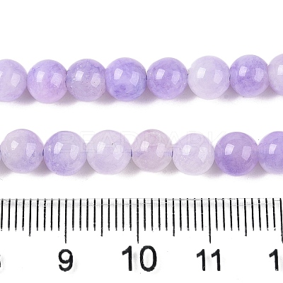 Dyed Natural White Jade Beads Strands G-T138-6mm-210-10-1