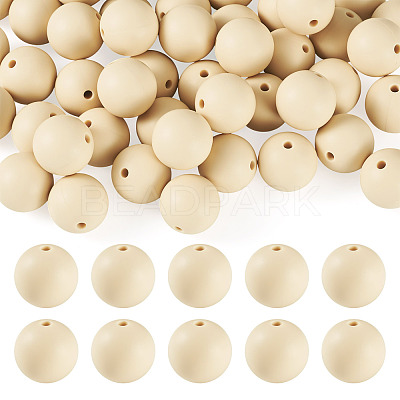 50Pcs Food Grade Eco-Friendly Silicone Beads SIL-TADJ0001-03F-1