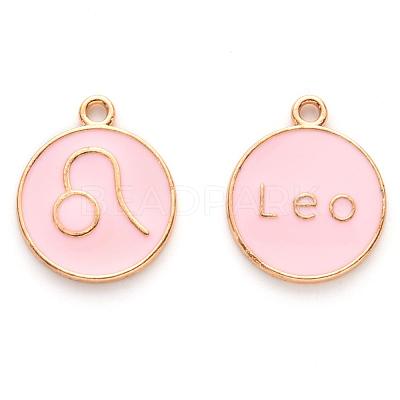 Alloy Enamel Pendants X-ENAM-S124-01A-09G-1