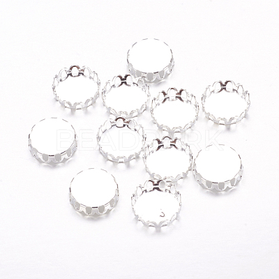 Brass Lace Edge Bezel Cups X-KK-C1764-3-S-NR-1