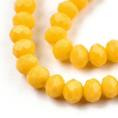 Opaque Solid Color Glass Beads Strands EGLA-A034-P4mm-D29-1