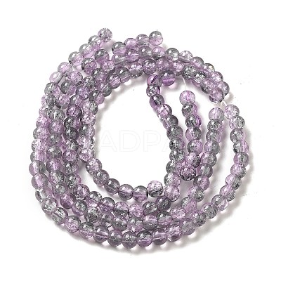 Spray Painted Crackle Glass Beads Strands X-CCG-Q002-6mm-02-1