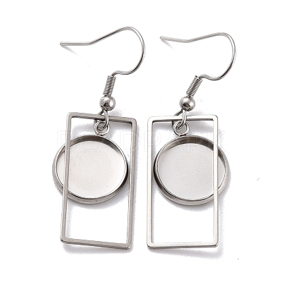 Tarnish Resistant 201 Stainless Steel Earring Hooks STAS-Z036-04P-1