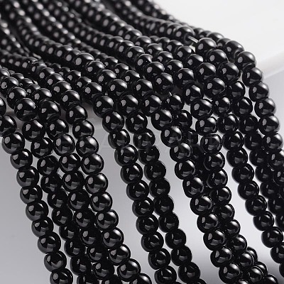 Painted Glass Bead Strands DGLA-S071-4mm-90-1