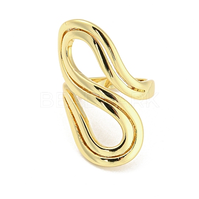 Brass Wrapped Open Cuff Rings RJEW-I100-01G-1