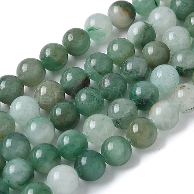 Natural Green Aventurine Beads Strands G-Q462-10mm-20-1