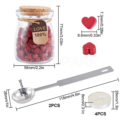 Sealing Wax Particles Kits for Retro Seal Stamp DIY-CP0003-60B-1