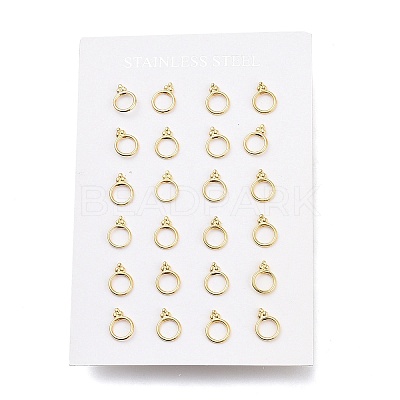 304 Stainless Steel Stud Earrings X-EJEW-H100-02G-1