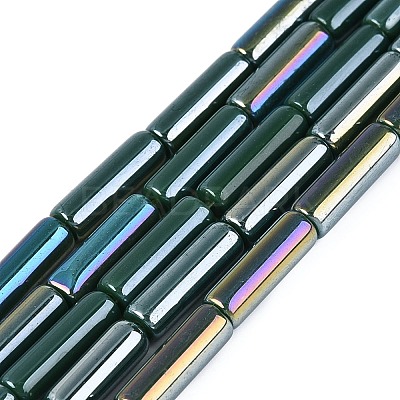 Electroplate Opaque Glass Beads Strands X-EGLA-Q132-02A-B01-1