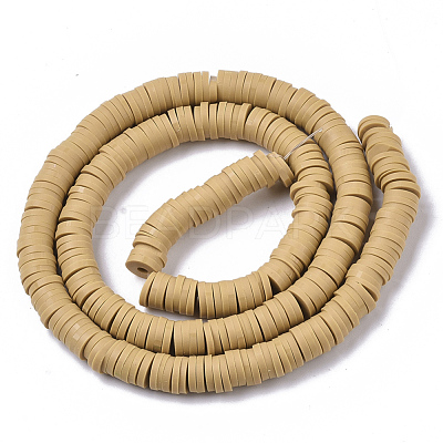 Handmade Polymer Clay Bead Strands X-CLAY-S094-6mm-A02-1