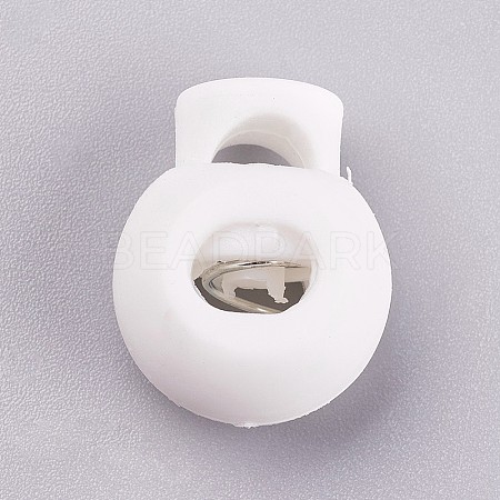 Plastic Iron Spring Cord Locks LS-X-FIND-WH0017-13-1