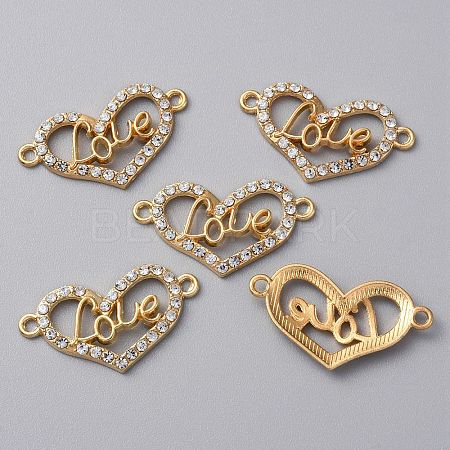 Alloy Crystal Rhinestone Connector Charms RB-WH0001-06D-1