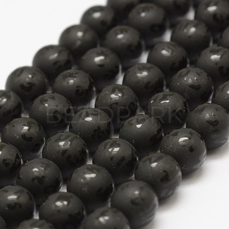 Natural Agate Beads Strands G-F451-10mm-01-1