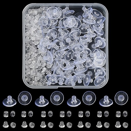 300Pcs 3 Style Plastic Ear Nuts KY-YW0001-32-1