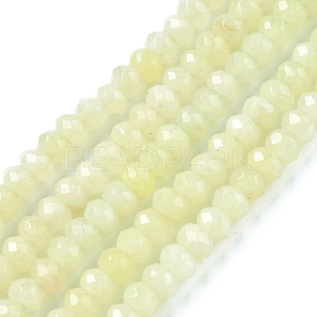 Dyed Natural Malaysia Jade Rondelle Beads Strands G-E316-2x4mm-51-1