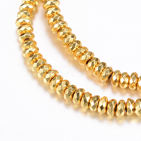 Electroplate Non-magnetic Synthetic Hematite Bead Strands X-G-Q465-15G-1