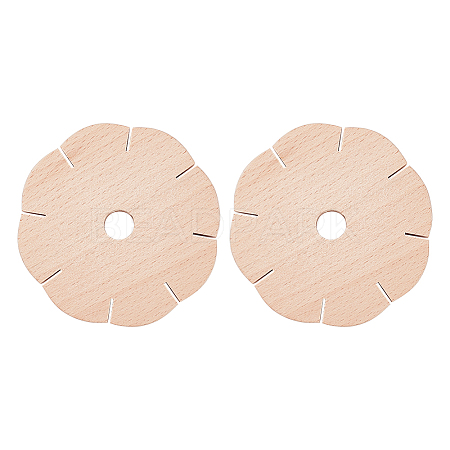 Wood Braiding Disc Disk LS-DIY-WH0034-55-1