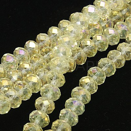8x5~6.5mm AB Color Plated Electroplate Glass Beads Strands for Jewelry Making X-EGLA-D020-8x5mm-70-1