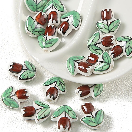 Handmade Porcelain Bright Glazed Beads PW-WGF0CC5-07-1