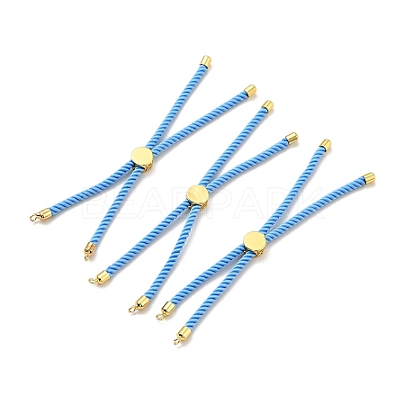Half Finished Twisted Milan Rope Slider Bracelets FIND-G032-01G-15-1