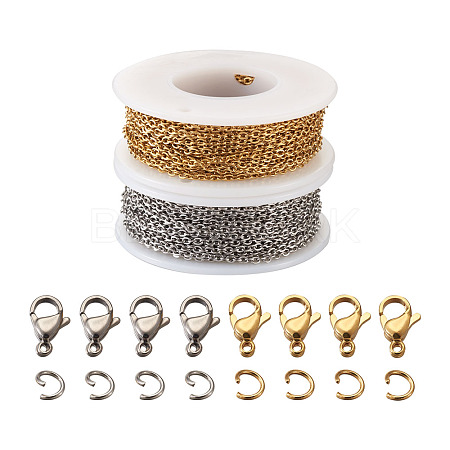 Yilisi DIY Stainless Steel Chain Necklaces & Bracelets Making Kits DIY-YS0001-24-1