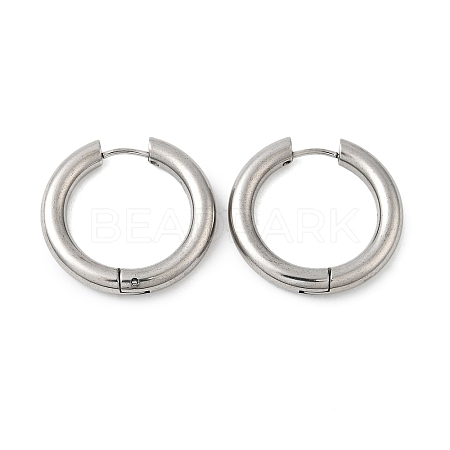 Tarnish Resistant 202 Stainless Steel Huggie Hoop Earrings EJEW-O087-08M-P-1