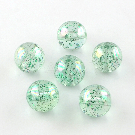 Round AB Color Transparent Acrylic Beads TACR-D005-14mm-05-1