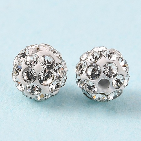 Polymer Clay Rhinestone Beads X-RB-A053-4mm-01-1