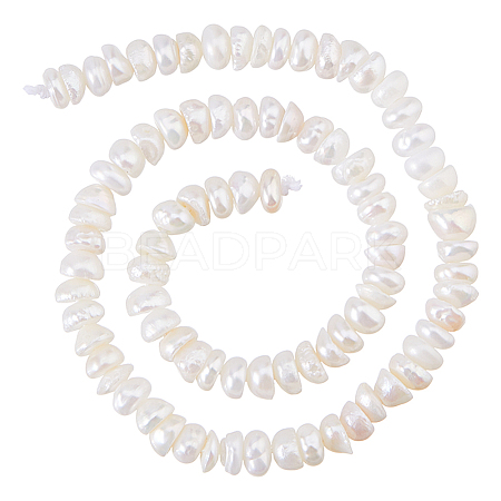 1 Strand Natural Keshi Pearl Cultured Freshwater Pearl Beads Strands PEAR-HS0001-26A-1