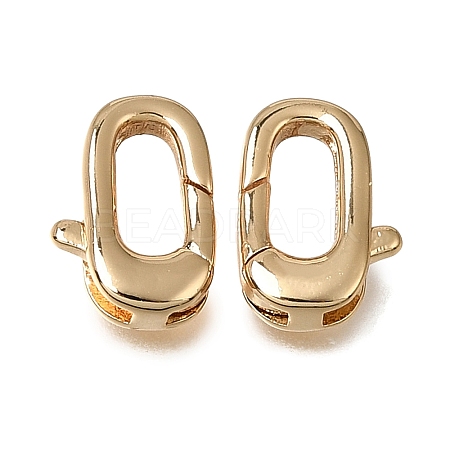 Brass Spring Gate Rings KK-CBA4292-10G-1