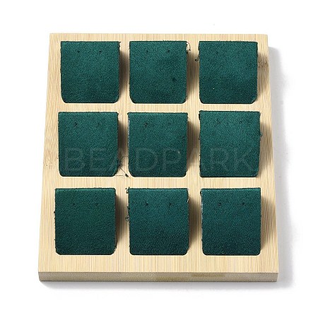 9-Slot Rectangle Wood Earring Display Stands LS-EDIS-R027-04F-1
