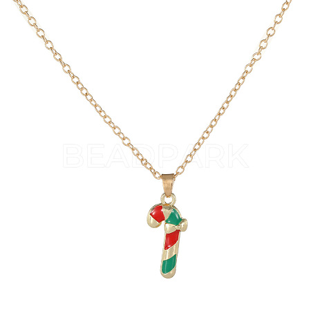 Christmas Alloy Enamel Pendant Necklaces for Women FS-WG670C8-02-1